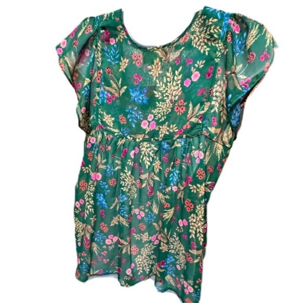 Everly Floral Ruffled Top Size Medium - Picture 5 of 8